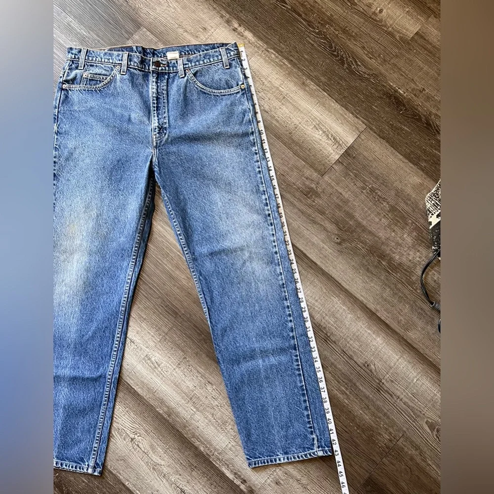 Vintage Levi's 505 Orange Tab Straight Cut Acid Wash Jeans - Picture 9 of 10